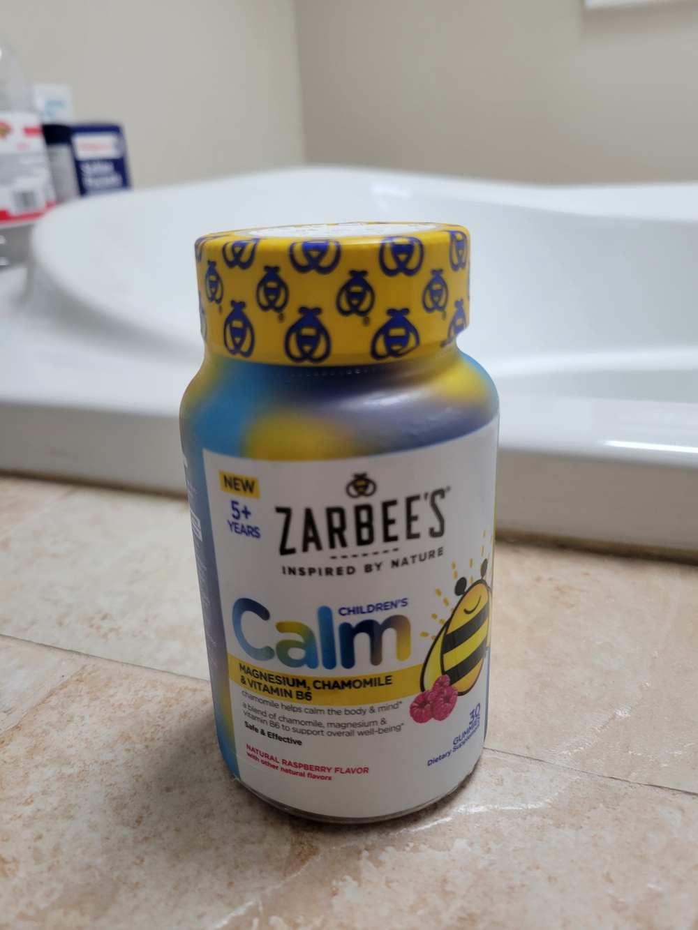 Children's Calm Magnesium & Chamomile Supplement - Yellow/Blue